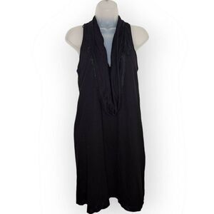 Development by Erica Davies Women's Y2K Cowl Neck Sleeveless Mini Dress Black si